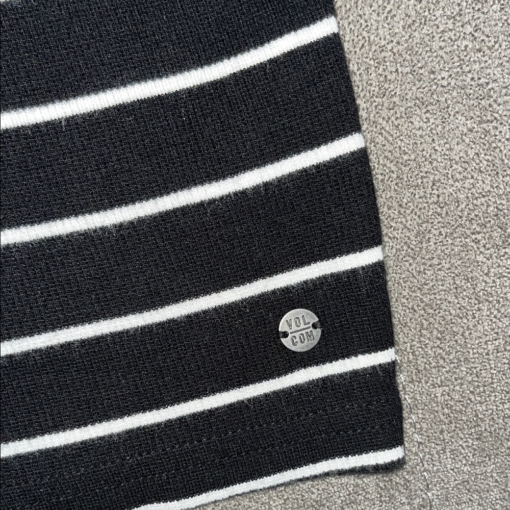 Volcom Black and White Striped Tank Top - Picture 4 of 10